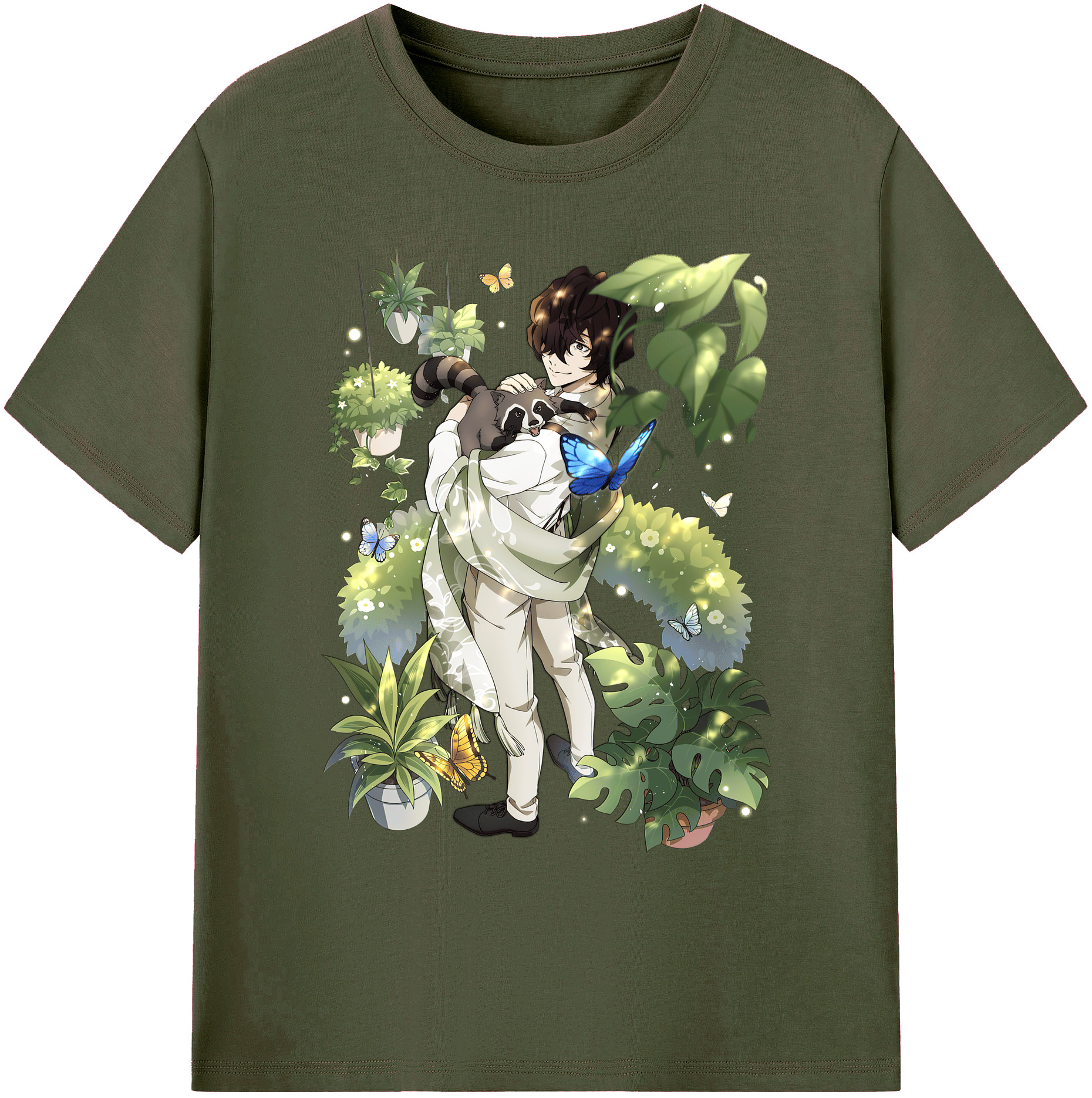 （画像用） 文豪ストレイドッグス Bungo Stray Dogs 綿100％ メンズ半袖Tシャツ｜肌触りやわらか＆通気性